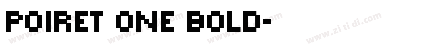 Poiret One Bold字体转换